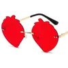 NOUVELLES lunettes de soleil drôles unisexe lunettes de soleil sans monture lunettes de personnalité fraise mascarade fête Halloween lunettes de lunettes