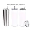 20OZ Dubbellaags Tumbler met Stro Roestvrij Staal Geïsoleerde Water Cup Drinkwater Vacuüm Stro Cup voor Thuis 240113