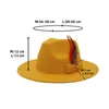 Berets Fedoras Bow Feather Bowler Hat Party Wide Brim Fashion Men And Women Cashmere Felt