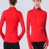 Giacca da giacca da sport da giacca da donna Lulu Sports Giacca a maniche lunghe Fitness Abito per asciugatura rapida Stand Up Collar