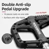 ROCKBROS Bicycle Pedals Bike Ultralight Seal Bearings Cycling Nylon Road bmx Mtb Flat Platform Parts Accessories 240123