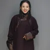 Qualité Vêtements ethniques Hommes Hiver Lhasa Noble Veste Peluche Tibétain Top Costume Traditionnel Tibet Tendance Coton Manteau pour Femmes