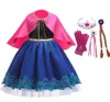 Girl039s klänningar flickor ana prinsessan klänning barn cosplay kostym barn haloween födelsedagsfest vestido tecknad kläder elza f5745979