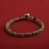 Charm Bracelets Handmade Luck String For Protection Womens Men Bless Colorful Woven Braided Bracelet Distance Friendship Jewelry Gifts