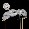 Coiffes de haute qualité en métal CZ mariée diadème femmes couronnes pour mariage casque strass diadèmes de mariée fine argent or bandeau