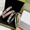 4/quatre Bracelet de trèfle de marque de luxe Bracelet de charme de mode VansCleef Bracelet de haute qualité en acier inoxydable diamant 18 carats en or rose Bracelet de bijoux de créateur pour femmes
