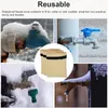 Kitchen Faucets 1/2/3 Outside Faucet Covers Insulated Reusable Tap Sock Anti-Freeze Freezing Protector Accessory Beige Yellow