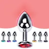 3 Size / Set Metal Anal plug bouchon bouchon de sexe Toys Butt Toys pour femmes / hommes / couples Game adulte masturbator anal s / m / L diamond sex shop