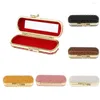 Cosmetic Bags Leather Mirror Case Box Diamond Textured Lip Makeup Carry Bag