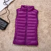 Ultralight Down Vest Women 2023 Kurtka bez rękawów żeńska biała kaczka kamizelka ciepła puffer marna M8XL 240113