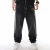 Nanaco Man Loose Baggy Jeans Hiphop Skateboard Denim Pants Street Dance Hip Hop Rap Male Black Trouses Chinese Size 30 240113