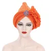 Ubranie etniczne Diamond African Auto Gele Headtie Aso Oke już Made Turban Women Muzuł