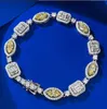 2024 Top vente Choucong Bracelet de mariage bijoux de luxe réel 100% 925 argent Sterling jaune marquise coupe Moissanite diamant pierres précieuses fête femmes bracelet cadeau