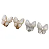 Van-Clef Arpes Orecchini Designer Donna Fascino di alta qualità Seiko Bianco naturale Fritillaria Farfalla Ear Beat V Placcato oro 18k Oro Moda Orecchini rossi