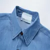 Neues Designer-Baumwoll-Denim-Langarmhemd für Männer und Frauen, das gleiche Paarhemd, lässige Mode, lockerer, großer Überzug S-XXL