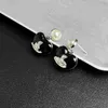 Charm Studs Küpe Aretes Orecchini Tasarımcısı Batı Kraliçe Satürn Vivi Diamond Satürn İnci Küpeler ile Siyah Kalp Damlama Lüks Takı Bijoux Cjewelers