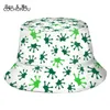 Frog Paws Green Fun Bucket Hat Sun Beach Packable Fisherman Cap for Women Men Summer Outdoor Hiking 240113