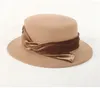 Bérets 202412-YK-2509263 Ins Chic hiver Grande-Bretagne laine feutre velours ruban croisé Fedoras casquette hommes femmes loisirs Panama Jazz chapeau