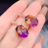 Colliers Meibapj Naturel Haute Qualité Ametrine Gemstone Fine Bijoux De Mariage Ensemble Pure Sier Collier Bague Boucles D'oreilles Costume pour Femmes