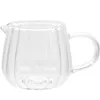 Ensembles de vaisselle Crémier en verre transparent Mini pichet à café lait pour café (60 ml)