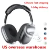 För AirPods Max Bluetooth Earuds hörlurar Tillbehör Transparent TPU Solid Silicone Waterproof Protective Case Airpod Maxs Hörlurar Headset Cover Case