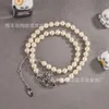 choker vivianeism westwoodism necklace Enamel Glazed Saturn Pearl Necklace with Dropped Glue Full Diamond Inlaid Exquisite Wind Necklace for Women02632