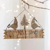 Christmas Decorations Festive Holiday Pendant Vibrant Wooden Door Hanging Plaque Eye-catching Home Decoration