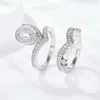 Follow Cloud Anillos de diamantes en forma de pera con gotas de agua y perlas de 15 quilates para mujer, joyería de alianza de boda, plata de ley S925 240113
