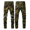 AMR jeans haut de gamme jeans hiphop jeans de forage style goutte à goutte jeans camouflage vert arméepantalon coupe slim jeans rap goutte à goutte pantalon tendance jeans skinny jeans y2k pantalones goutte à goutte