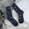 Chaussettes pour hommes Automne Hiver Hip-Hop Femmes Space Crystal Galaxy Cosmos Sports absorbant la sueur