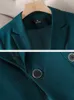 Ladies Blazer And Pant Suit Formal Green Purple Blue Black Solid Women Jacket Trouser Female Business Work Wear 2 Piece Set 240113