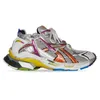 Pares de lujo Track Runners 7.0 Zapatos de vestir de diseñador Mujeres Hombres Graffiti Negro Fluo Verde Borgoña Cuero Gratis Gris Claro Púrpura Neón Amarillo Blanco Zapatillas de deporte de gran tamaño