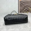 Andiamo tecido crochê bolsa de designer médio sacola de compras tecido de couro de bezerro bolsa de ombro de alta qualidade bolsas mulheres designers crossbody bag