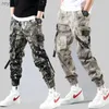 Men's Pants black ribbon work pants pocket jogging harem Harajuku men's sports hip-hop FJplus size 5XL Document Night 2020 YQ240115