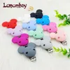 10st Baby Silicone Clips Pacifier Dummy Teether Chain Holder Clips DIY Baby Mouse Animal Nursing Toething Toy Clip 240115