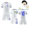 Kinder- und Herrengrößen Captain Tsubasa Cosplay Kostüm Oliver Atom weiße Trikots ATOM Frankreich ATTON Maillot de Foot Enfant Cos Komplettset2032