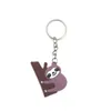 Porte-clés paresseux en PVC, mignon dessin animé, pendentif, accessoires de voiture, cadeau