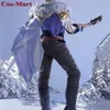 لعبة Genshin Impact kaeya ​​cosplay costume mondstadt Knights وسيم موحد للذكور الذكور الحزب لعب الملابس s-xl y0300a