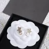 Shiny Star Rhinestone Earring Studs Stylish Jewelry Charm Letter Plated Earring With Box Set Valentine Day Birthday Gift