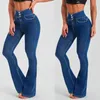 Damesjeans Dames klassiek casual slank hoge taille blauw denim potlood maat 12 korte jeansbroek voor dames