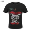 Phillip Plain Männer Designer PP Skull Diamond T-Shirt Kurzarm Dollar Braunbär Marke T-Shirt O-Ausschnitt hochwertige Skulls T-Shirt T-Shirts Tops PP2177