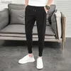 Mäns byxor Viser Men Summer Freight Matching Pants Casual Work Clothes Covered Cut Luxurious Korean Designer FJM 36 YQ240115