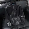 Prado Jacket Pトップケアレザーファーコート機関車のストリートウェアスタイルマンシャツ太いデザイナージャケットPAレターワニのテクスチャートップコートサイズm