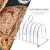 Kitchen Storage Bread Rack Desktop Toast Stand Household Holder Accessory Countertop Metal Daily Show