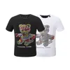 Phillip Plain T Shirt Pp Mens Designer Tshirts Brand Clothing Męska graficzna koszulka z drukowaniem Bling Stone Classical High Quality Hip Hop Casual P2159