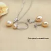 ネックレスYounoble Trendy Natural Pearl Necklace Set women Freshwatewr Pearl Jewelry Necklace Earing African Jewelry Sets White45cm