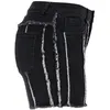Jeans corti da donna High Street Fashion Brand Retro bordo irregolare Design gamba irregolare Jeans popolari Pantaloni in denim dritti