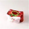 Christmas Decorations Toilet Paper Holder Case Boxes Santa Claus Tissue Er Bags Non-Woven Fabric Xmas Home Decor Towels Organizer Drop Ot7Vm