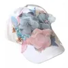 Casquettes de baseball 202412-shi Ins Chic Designer Satin Brillant Belle Dentelle Fleurs Jeune Fille Rue Dame Baseball Chapeau Femmes Loisirs Visières Casquette