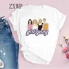 Camiseta feminina sexo e a cidade camiseta harajuku salto alto moda kawaii manga curta camiseta casual estética